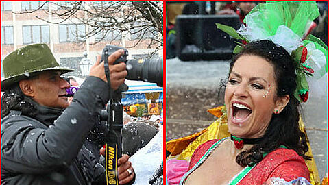Jose Campos fotografiert seine Christine Neubauer. Die Schauspielerin hat beim "Tanz der Marktweiber" die Hüften geschwungen...