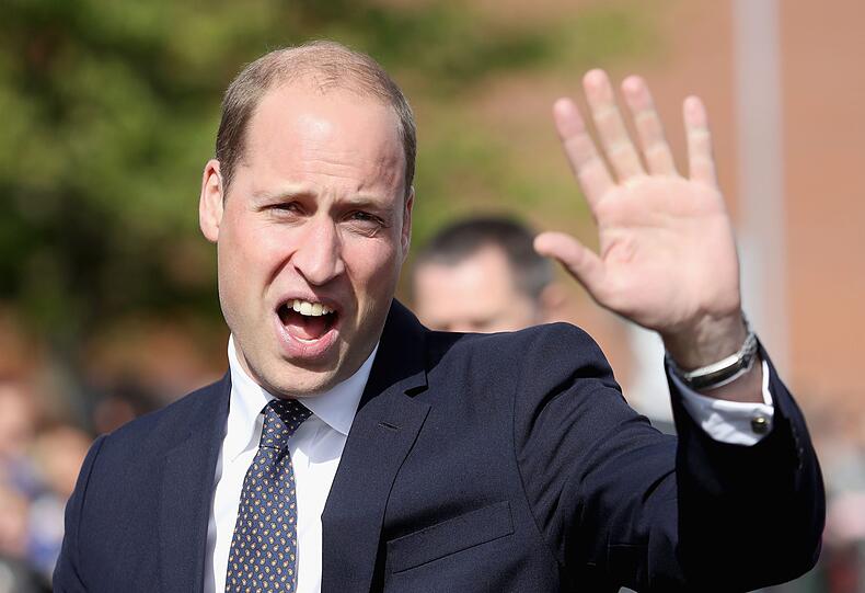 Der britische Prinz William hatte im September 2017 noch deutlich mehr Haare.