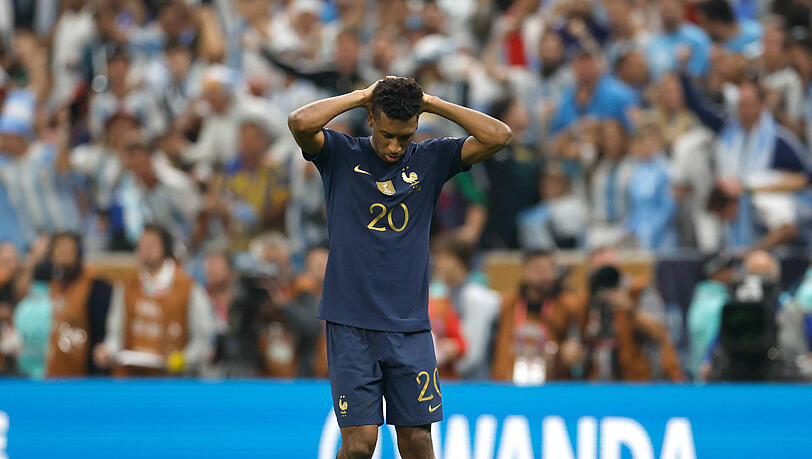 Kingsley Coman versagten beim Elfmeterschießen im WM-Finale die Nerven.