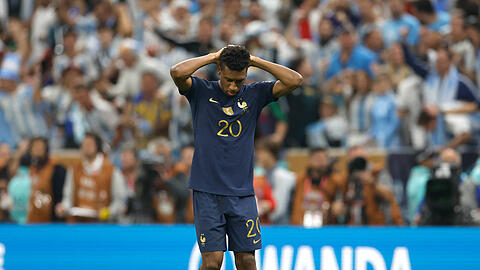 Kingsley Coman versagten beim Elfmeterschießen im WM-Finale die Nerven.