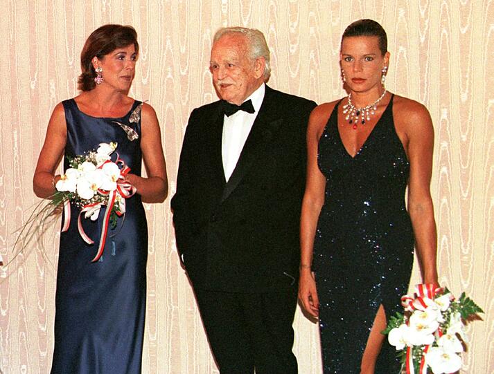 Prinzessin Caroline, Fürst Rainier und Prinzessin Stéphanie