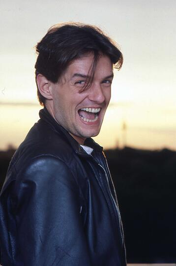Seltener blick in die Augen: Ein Foto von Falco ohne Sonnenbrille.