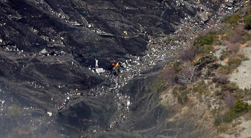 Die Absturzstelle der Germanwings-Maschine