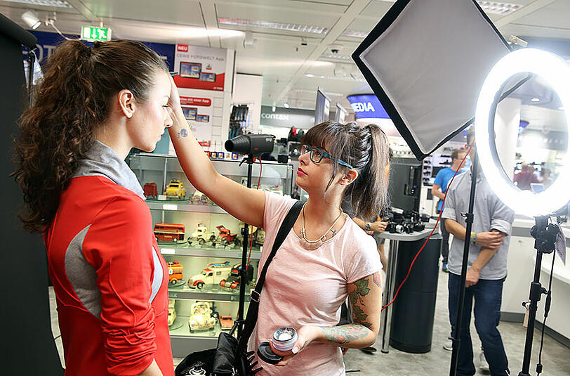 Wie entsteht das perfekte Beauty-Foto? Auch das waren Themen, die in den Workshops behandelt wurden.