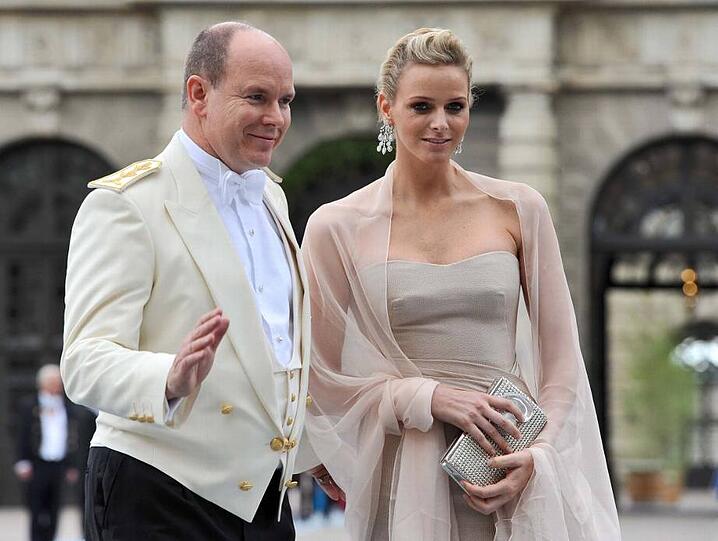 Prinz Albert von Monaco und seine Ehefrau Charlene.