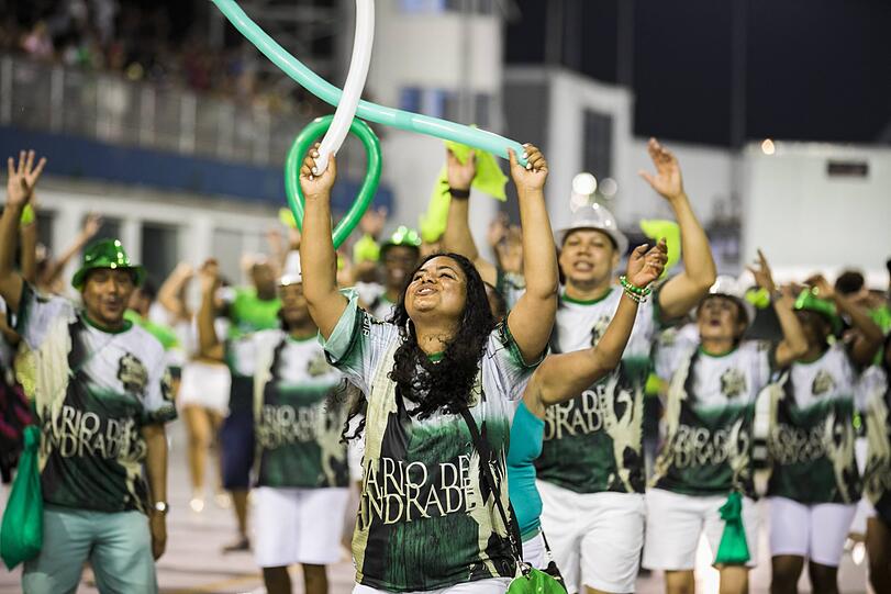 In Sao Paulo wird schon fleißig geübt für den brasilianischen Karneval im Februar. Die Bilder.