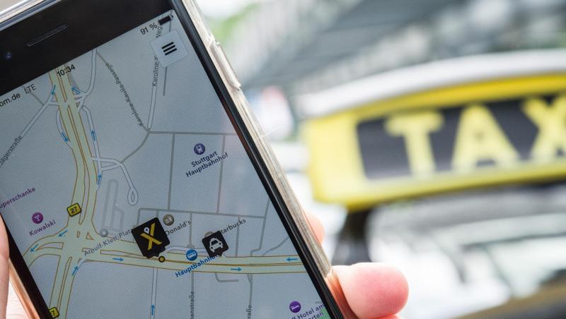 Die MyTaxi-App, die heute unter dem Namen Free Now Fahrten vermittelt. Die MyTaxi-App, die heute unter dem Namen Free Now Fahrten vermittelt.