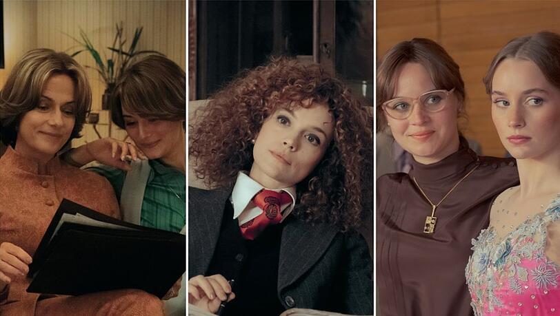 "Ku'damm 77" (v.l.): Caterina Sch&ouml;llack (Claudia Michelsen), Helga von Boost (Maria Ehrich), Eva Fassbender (Emilia Sch&uuml;le), Monika Franck-Sch&ouml;llack (Sonja Gerhardt) und Dorli Sch&ouml;llack (Carlotta B&auml;hre).