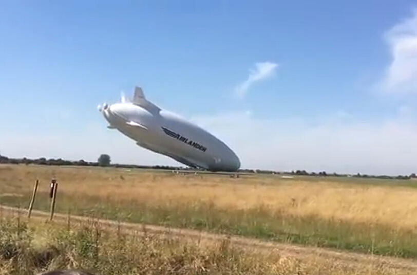 Der Airlander 10 setzte unsanft mit der Nase auf.