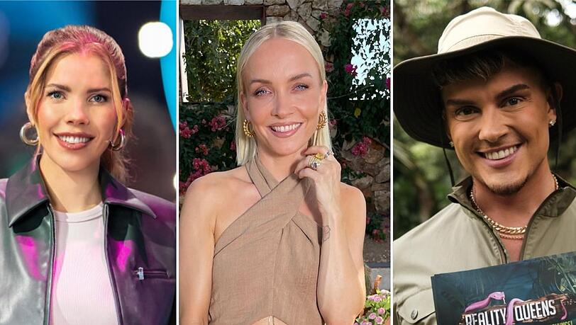 Victoria Swarovski, Janin Ullmann und Twenty4Tim (v.l.) übernehmen die Moderation beliebter TV-Formate.