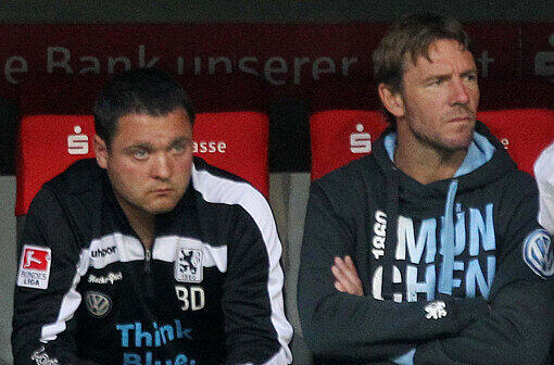 Von links: Denis Bushuev und TSV-1860-Co-Trainer Markus von Ahlen