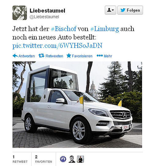 Das Internet sprüht vor Kreativität &ndash; vor allem wenn es darum geht, aktuelle Themen durch den Kakao zu ziehen. Auch der Protz-Bischof Tebartz-van Elst muss dran glauben. Die lustigsten Beiträge.