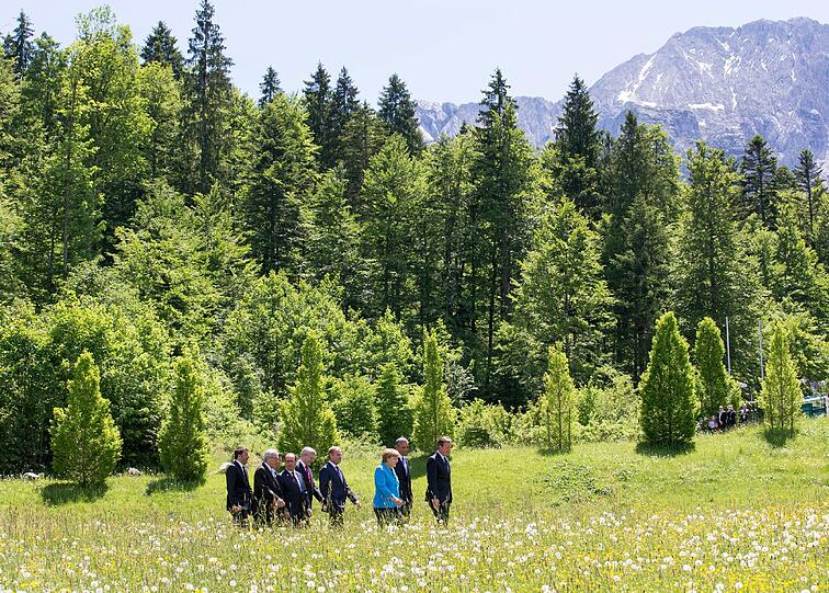 G7-Auftakt auf Schloss Elmau. Die Bilder von Merkel, Obama und Co.
