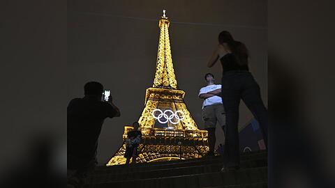 Das Pariser Wahrzeichen, der Eiffelturm, war einer der Hauptdarsteller der olympischen Eröffnungsfeier.
