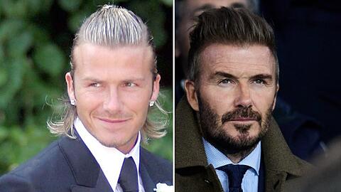 Am 2. Mai feiert David Beckham seinen 50. Geburtstag - mit langen blonden Haaren und funkelnden Ohrsteckern wurde er in den 00er-Jahren zur Mode-Ikone.