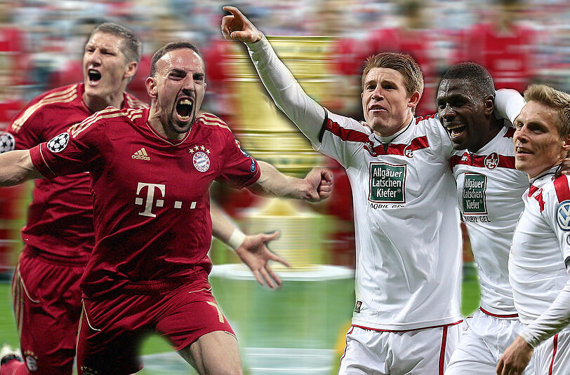 Bayern gegen Kaiserslautern im Halbfinale des DFB-Pokals.