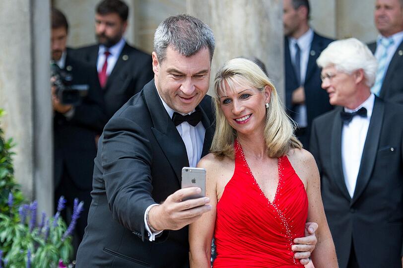 Markus Söder, Bayerischer Finanzminister und seine Frau Karin.