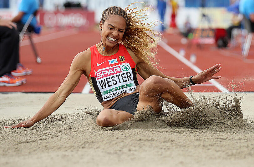Die deutsche Weitspringerin Alexandra Wester.