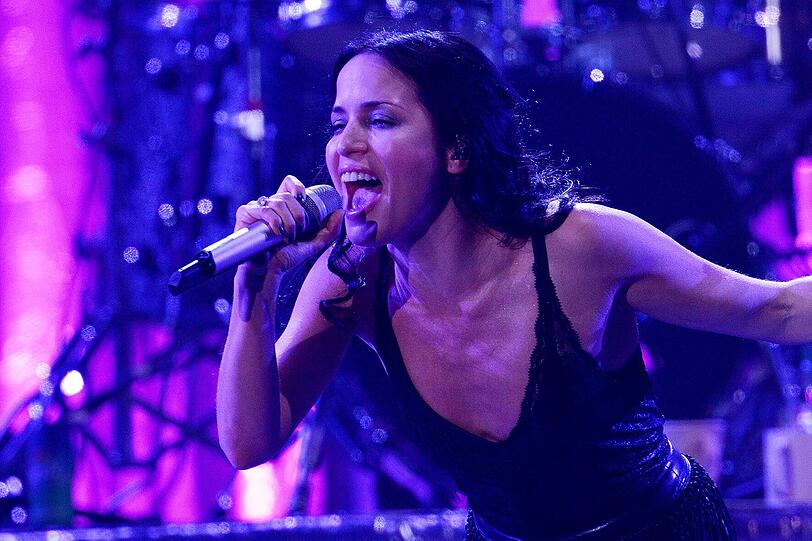Die Lead-Sängerin und Tin-Whistle-Spielerin Andrea Corr.
