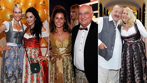 Zünftig ging's zu: Die VIPs auf der Angermaier-Party...