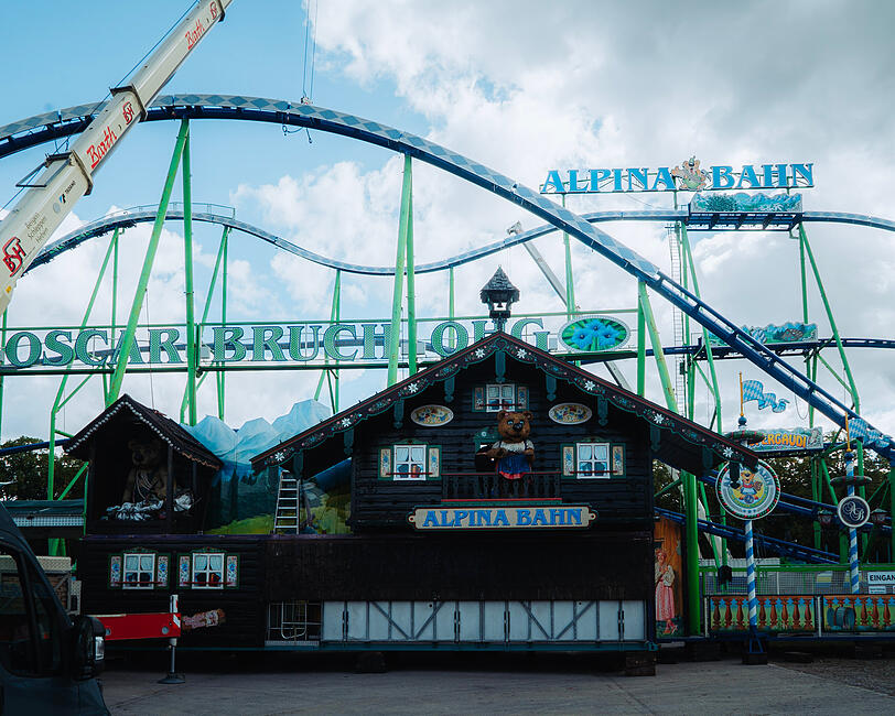 Schon 1983 war die Alpina-Bahn das erste Mal auf der Wiesn.