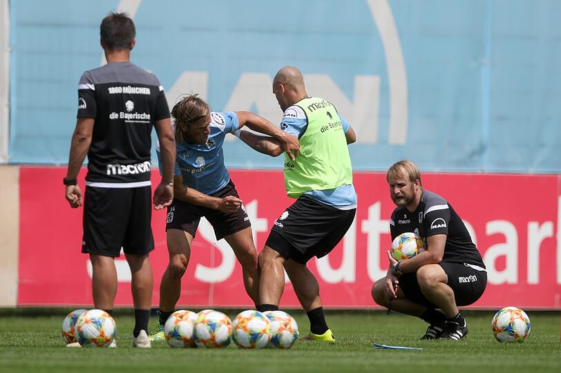 Timo Gebhart machte bei seiner ersten Trainingseinheit nach seiner Rückkehr zum TSV 1860 einen austrainierten Eindruck.