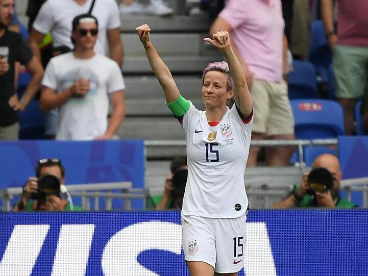 Megan Rapinoe aus den USA jubelt nach dem Tor zum 1:0.