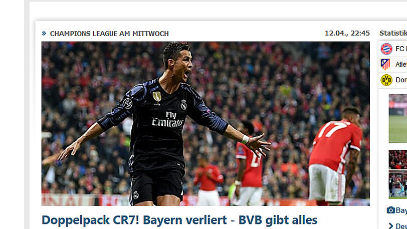 Wie hier der kicker.