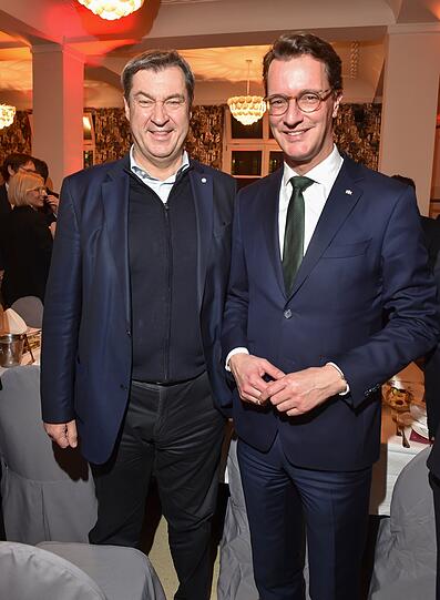 Markus Söder und NRW-Ministerpräsident Hendrik Wüst