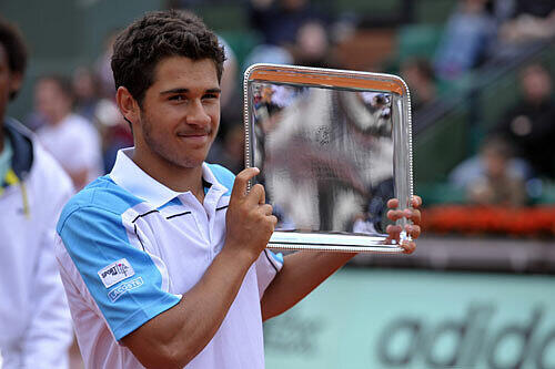 Daniel Berta nach seinem Sieg bei den French Open der Junioren