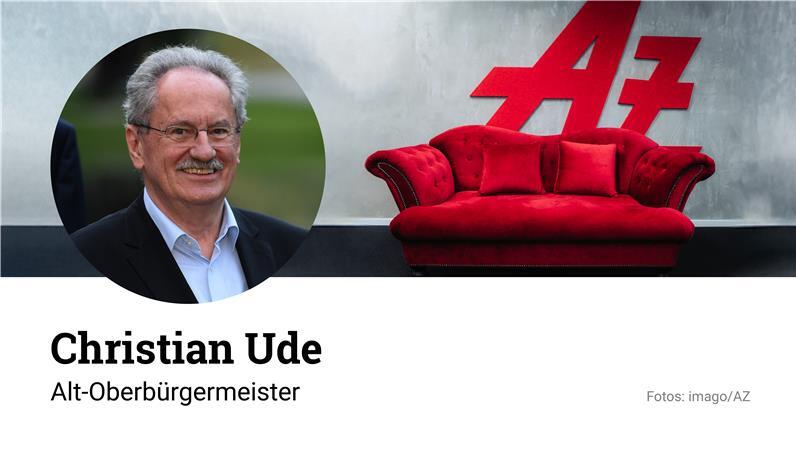 Auf der roten Couch nimmt Platz Christian Ude – am 16. November 2025 im Deutschen Theater.