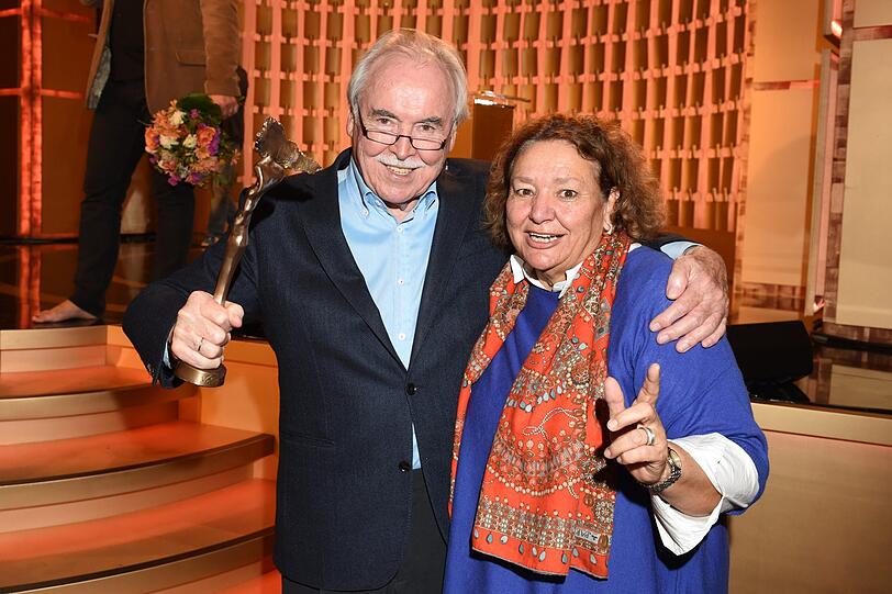 Dieter Hanitzsch (Jubiläumspreis) mit Frau Mercedes