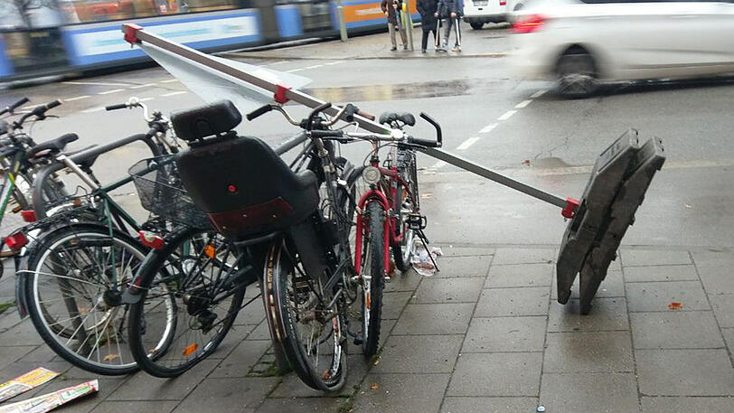 Weitere Bilder des Sturmtiefs "Zurbin" aus München.