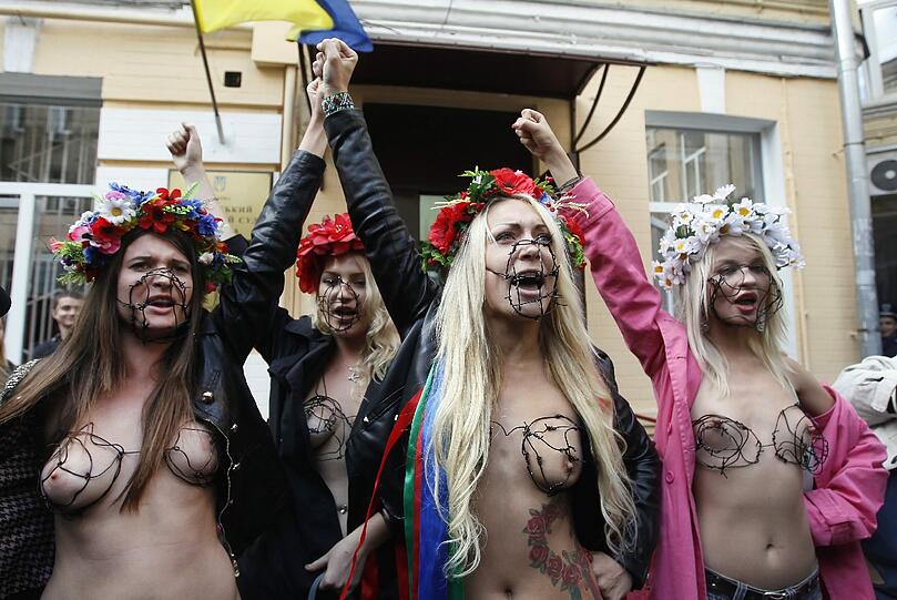 "Femen" ist für seine spektakulären Nacktproteste inzwischen international bekannt.