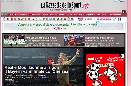 Italiens Sportzeitung: Real und Mourinhos Tränen über die Elfmeter, Bayern zieht ins Finale gegen Chelsea ein."