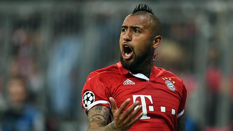 ARTURO VIDAL ohne Note: 
Kam nach 61 Minuten für Alonso, sah drei Minuten später für ein rüdes Einsteigen Gelb.
(Archivbild)
