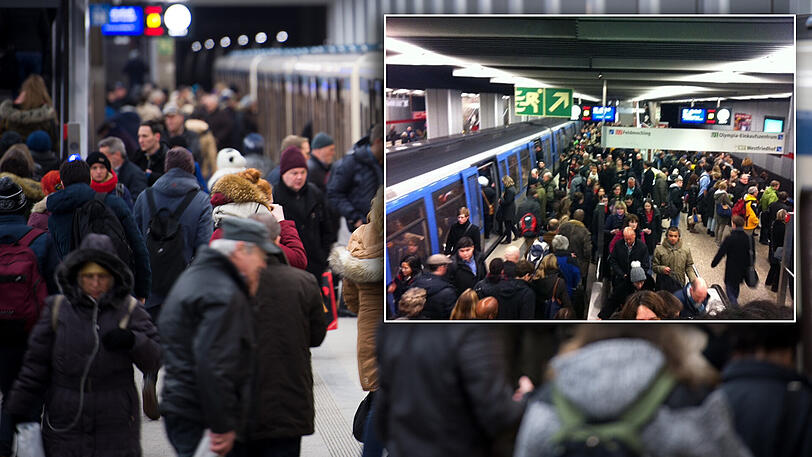 Chaos am Hauptbahnhof: Bauarbeiten auf der Linie U2 sorgen für hektische Warteschlangen.