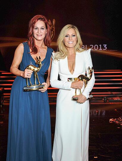 Andrea Berg und Helene Fischer bei der "Bambi"-Verleihung 2013 in Berlin.