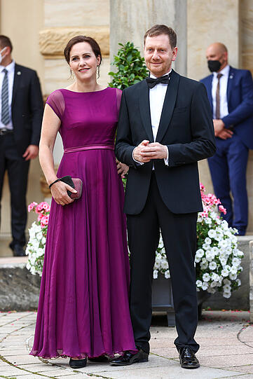 Der sächsische Ministerpräsident Michael Kretschmer (CDU) und seine Frau Annett Hofmann.