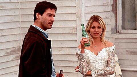 Cameron Diaz und Keanu Reeves im Film "Minnesota" - fast 30 Jahre ist dieses Bild alt.