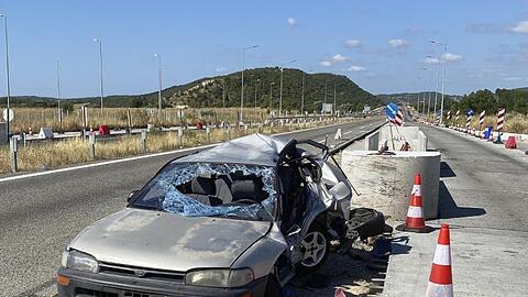 Die Unfallstelle nahe der Stadt Alexandroupolis.