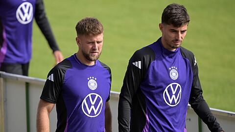 Zwei England-Profis von Nagelsmann: Füllkrug (l.) muss wieder passen, Havertz (r.) ist wieder fit.