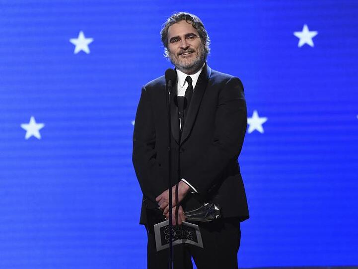 Schauspieler Joaquin Phoenix bekam den Preis als bester Schauspieler für seine Rolle in dem Film "Joker".
