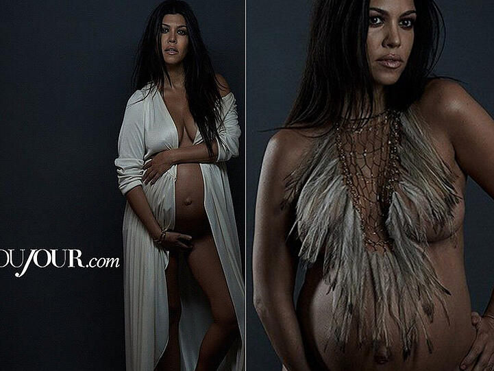 So sexy präsentiert sich die schwangere Kourtney Kardashian