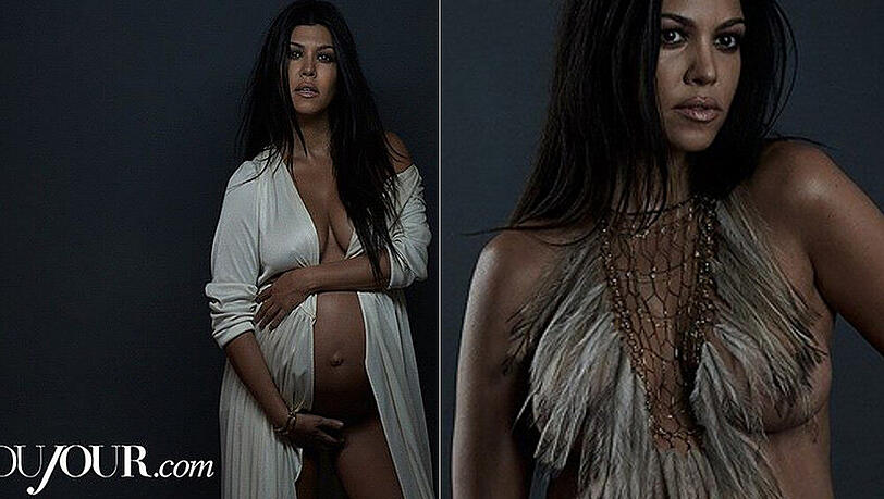 So sexy präsentiert sich die schwangere Kourtney Kardashian