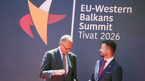 Kanzler Friedrich Merz (CDU) beim Westbalkan-Gipfel in Montenegro.