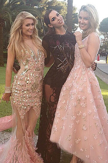 Mit Paris Hilton und Safia Sem feierte Liliana in Cannes