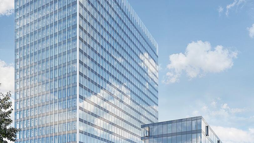 So soll es in Obersendling einmal aussehen: Ex-Siemens Hochhaus mit dem neuen Hotel-Bau daneben. So soll es in Obersendling einmal aussehen: Ex-Siemens Hochhaus mit dem neuen Hotel-Bau daneben.