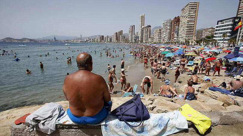 Benidorm in Spanien: Die Branche sieht die größte Herausforderung darin, die Sicherheit der Urlauber angesichts der Bedrohung durch Terrorismus zu gewährleisten.