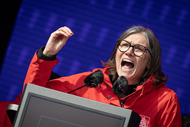 IG-Metall-Chefin Christiane Benner: "Ohne Industrie ist Deutschland ein armes Land."